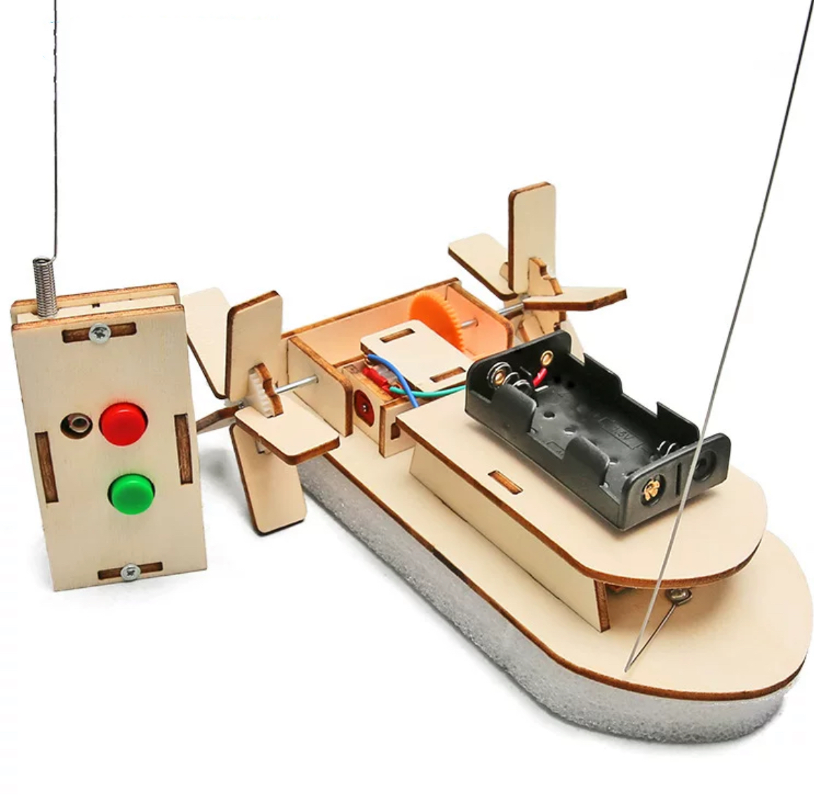 เรือกลไฟพายรีโมทคอนโทรล เรือกลไฟฟ้า ของเล่นวิทยาศาสตร์ DIYเรือกลไฟฟ้า Remote control paddle steamer