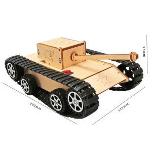 รถถังไฟฟ้า Electric Tank Vehicle โมเดลรถถังไฟฟ้า รถของเล่นรถถังไฟฟ้า DIY ไม้การทดลองวิทยาศาสตร์ของเล่นเด็ก ของเล่นฝึกทักษะวิทยาศาสตร์
