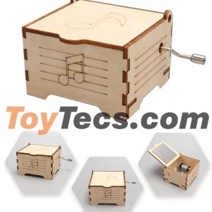 กล่องดนตรี Music box DIY ไม้การทดลองวิทยาศาสตร์ของเล่นเด็ก การเรียนรู้ของเล่นสำหรับเด็ก ของเล่นเด็ก ของเล่นไม้ DIY กล่องดนตรีไม้แบบมือหมุน