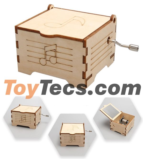 กล่องดนตรี Music box DIY ไม้การทดลองวิทยาศาสตร์ของเล่นเด็ก การเรียนรู้ของเล่นสำหรับเด็ก ของเล่นเด็ก ของเล่นไม้ DIY กล่องดนตรีไม้แบบมือหมุน